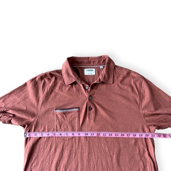Linksoul Men’s Hopper Knit Polo Rust Color Golf Polo Luxury Cotton, Large - Picture 8 of 8